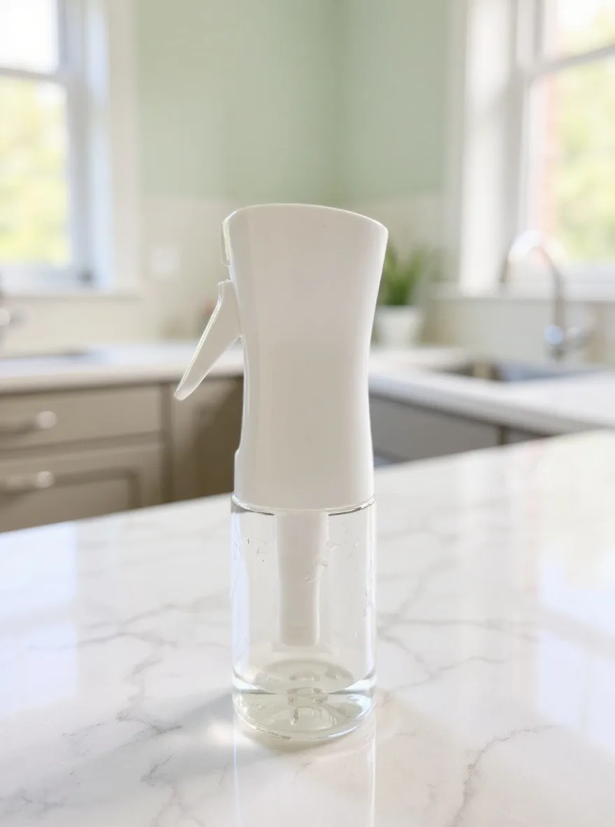 The glass spray bottle photographed in the Marble Counter scene